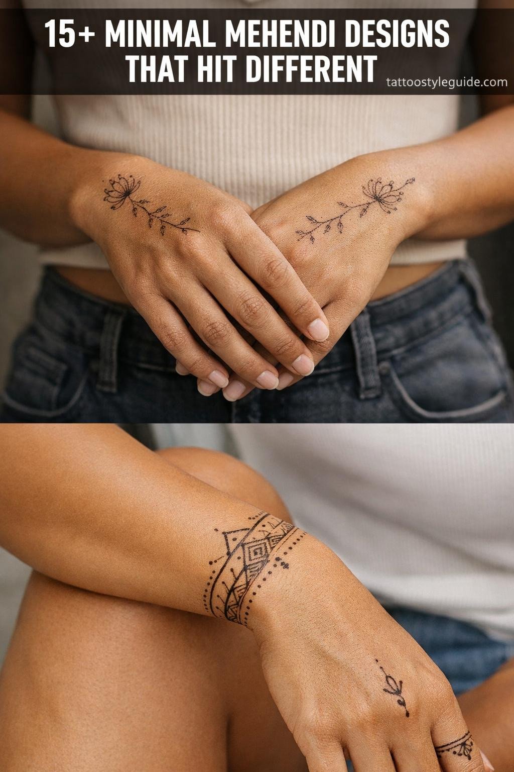 15+ Minimal Mehendi Designs That Prove Less Lands Harder