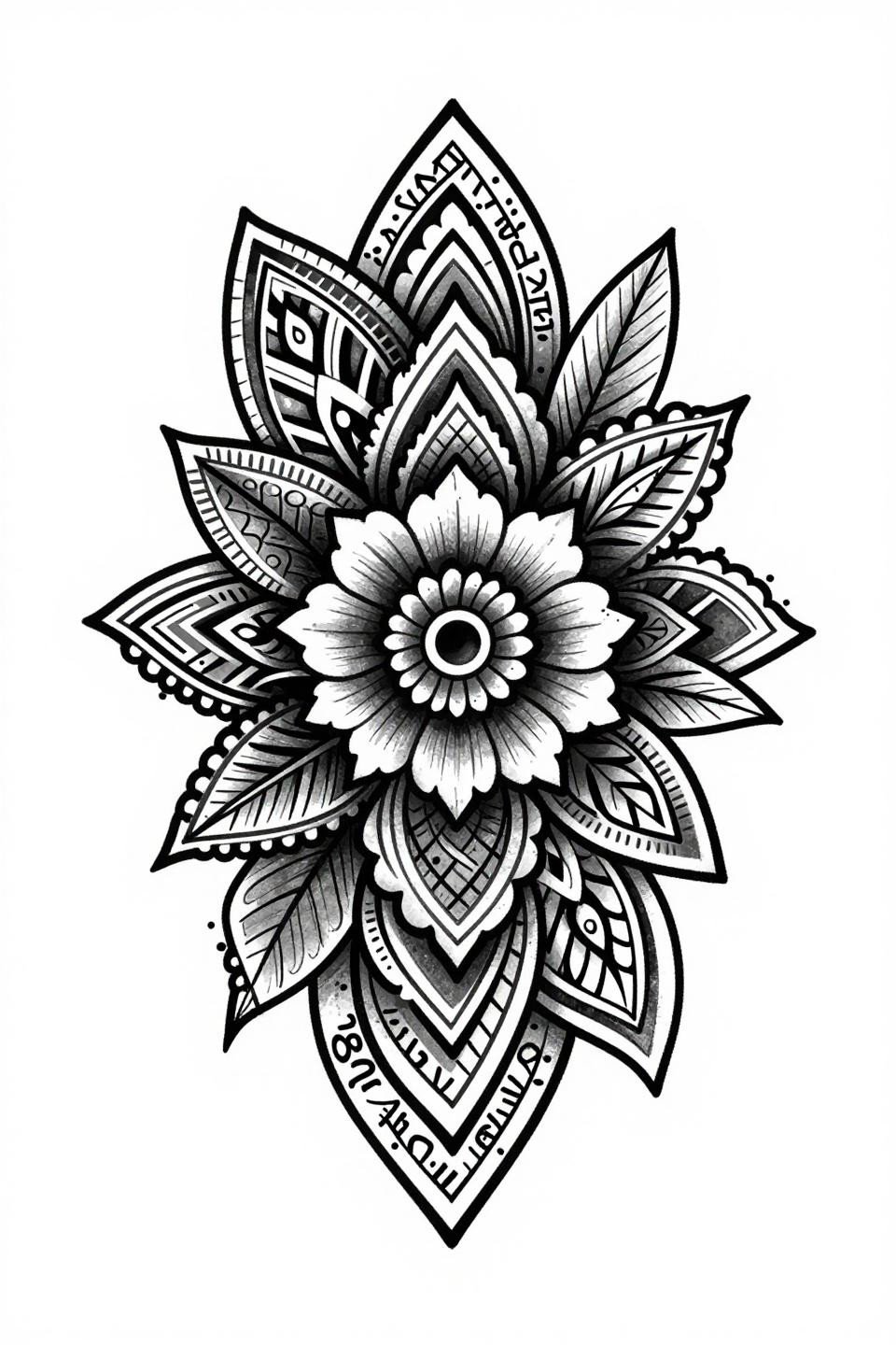 latest bridal mehndi designs unique flash, tribal geometric style Rajasthani gajra centerpiece, geometric lattice palm zones, rail patterns micro-florals, kalam script border, bold outlines flat color fills carved negative space