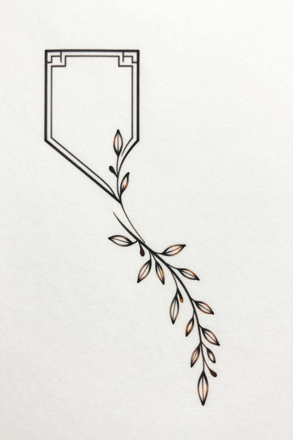 Latest simple mehndi designs simple beautiful fine line asymmetric front palm hairline geometric corner brackets continuous vine diagonal wrist 0.3mm strokes terracotta accent tendril