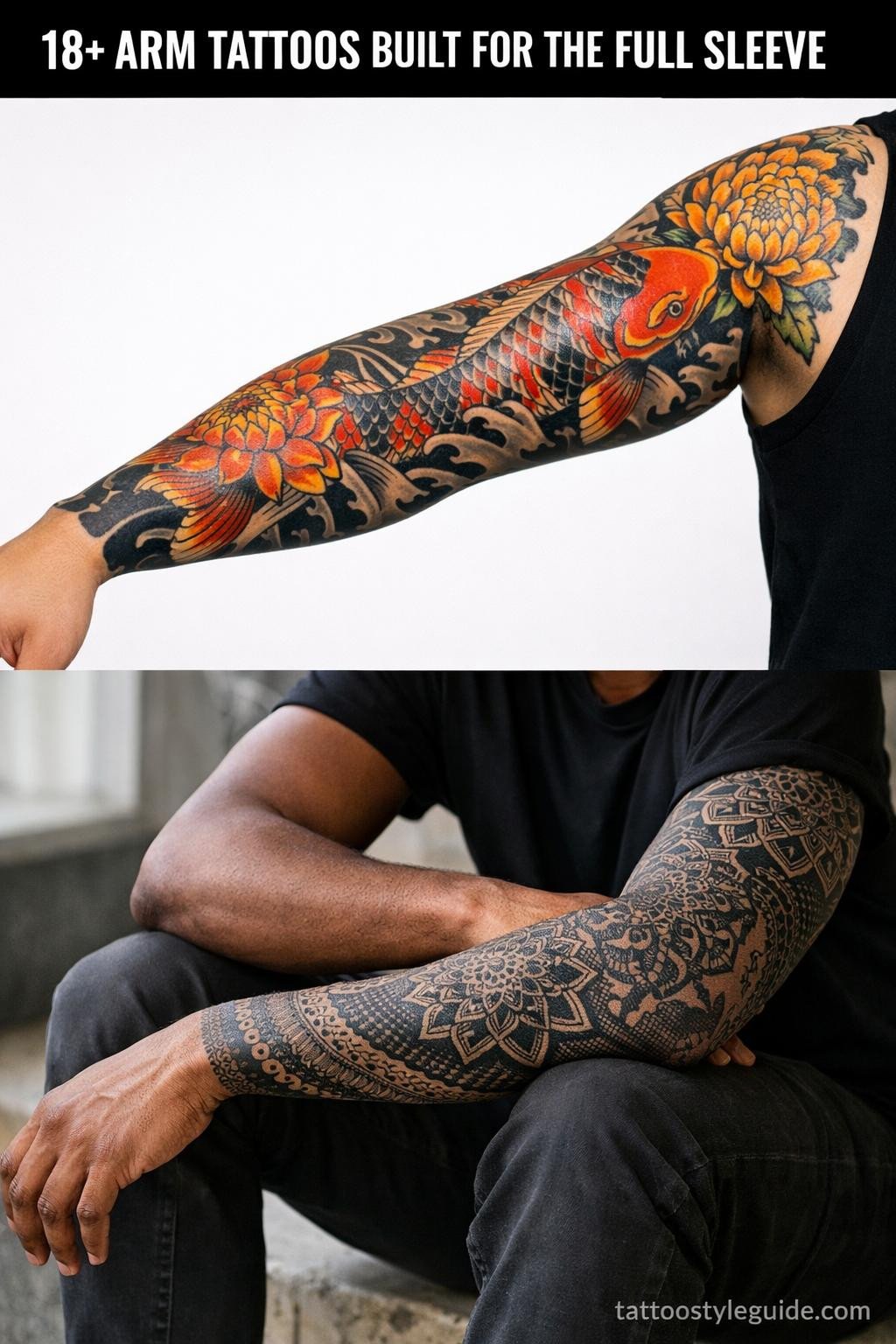 18+ Arm Tattoos For Guys Who Build the Full Sleeve