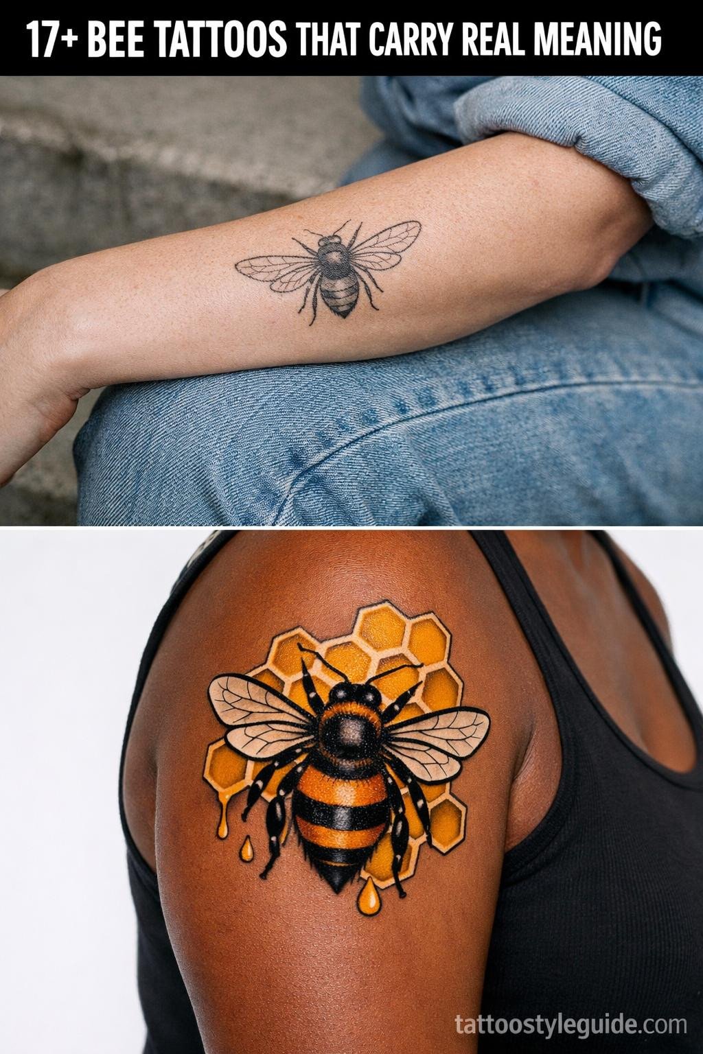 17+ Bee Tattoos That Carry More Meaning Than They Look