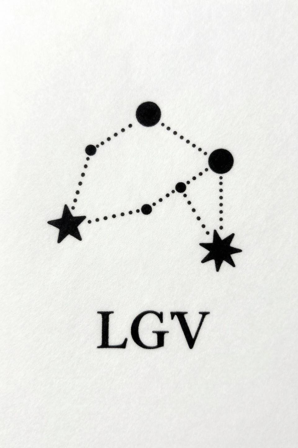 collarbone tattoo ignorant style flash, three bold star dots connected by wobbly dotted pathways, micro constellation, deliberately uneven line weight, grey wash midtones