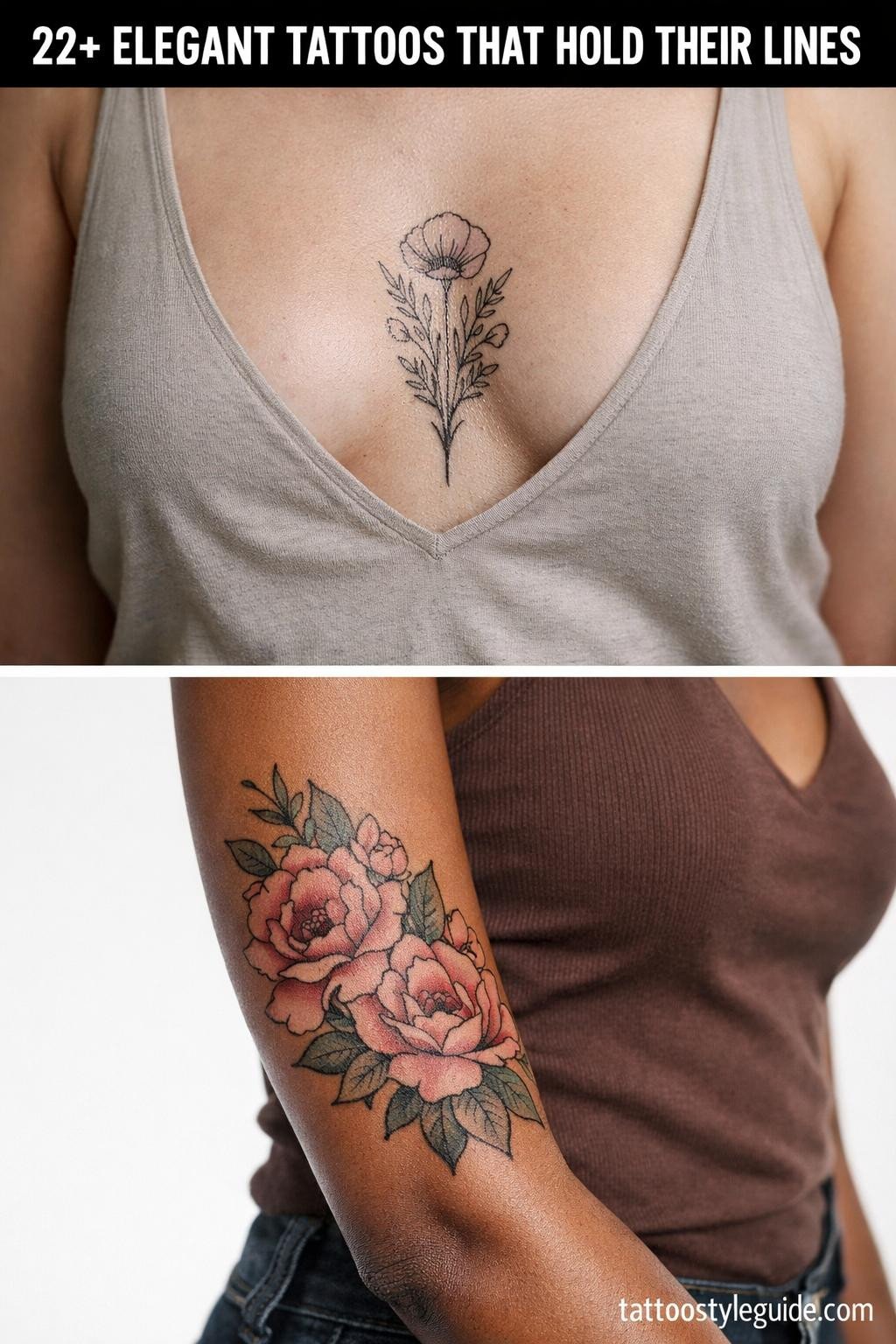 22+ Elegant Tattoos That Look Refined on Real Skin
