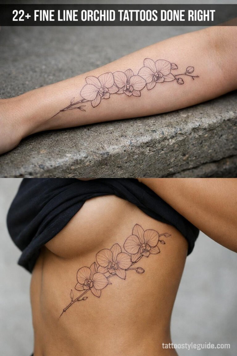 22+ Orchid Tattoos That Reward a Delicate Hand