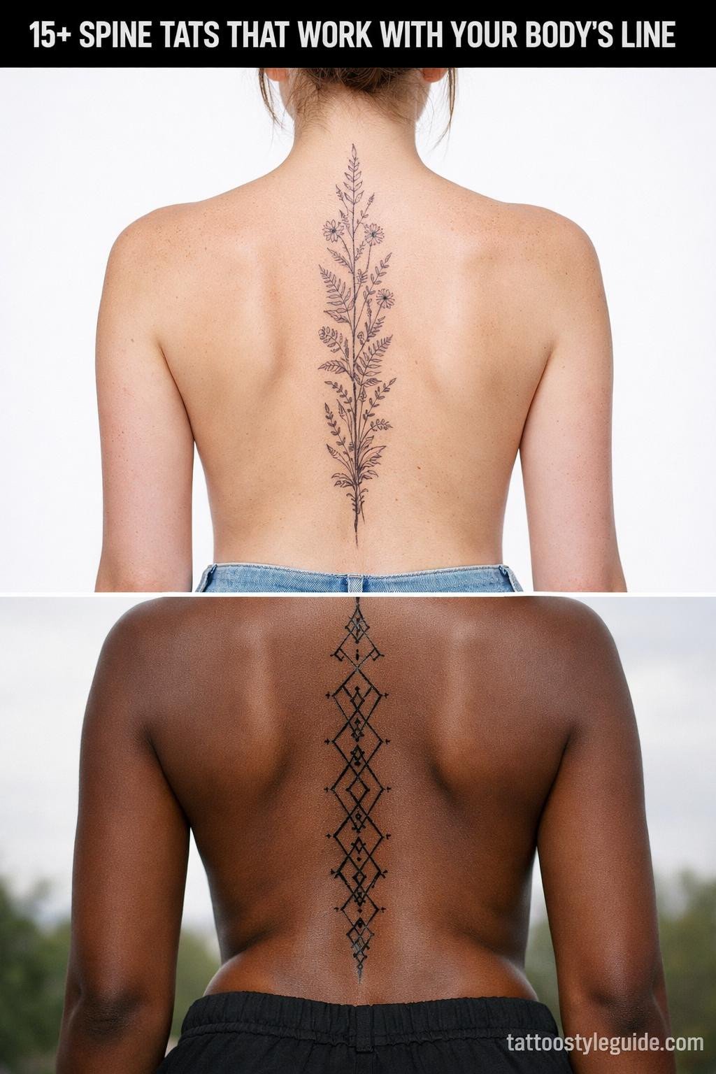 15+ Spine Tats That Work With Your Body’s Natural Line