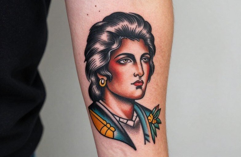 American Traditional Portrait Tattoo: Style Guide