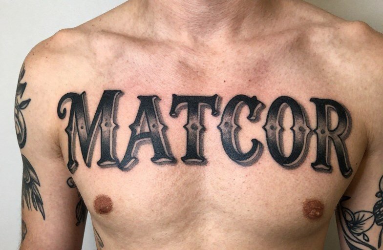 American Traditional Letter Tattoos: Bold Script Guide