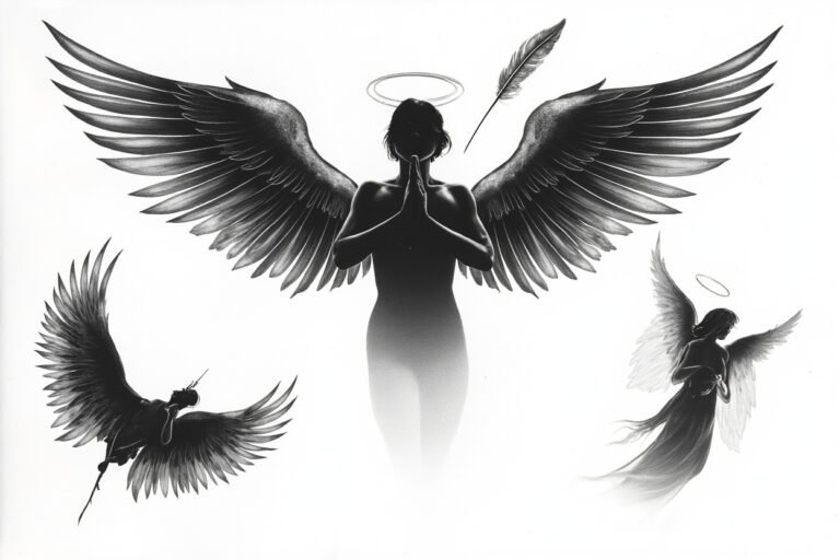 Angel Tattoo Meaning: Protection, Guidance, Faith and Memorial Symbolism