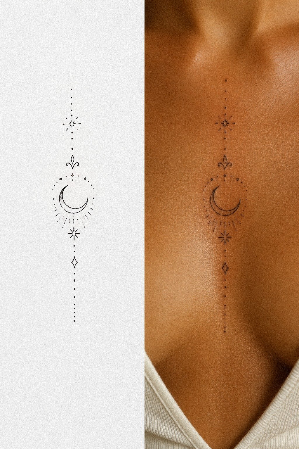 Use Minimalistic Crescent Mehndi Accents