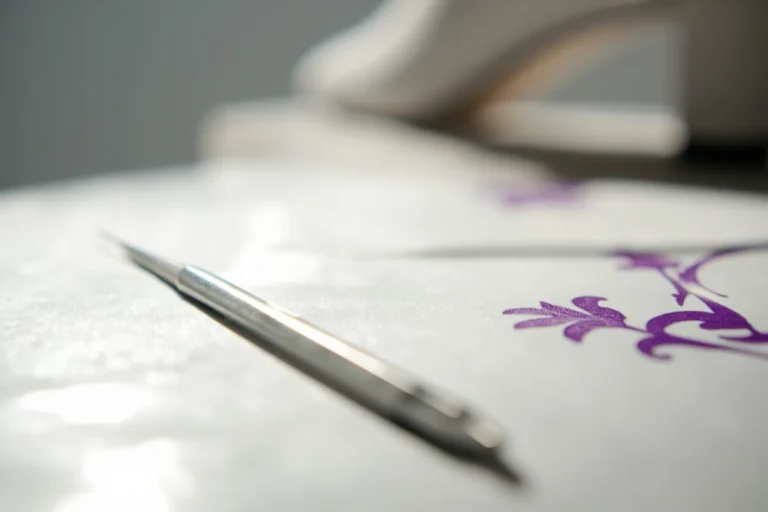 Ankle tattoo stencil planning