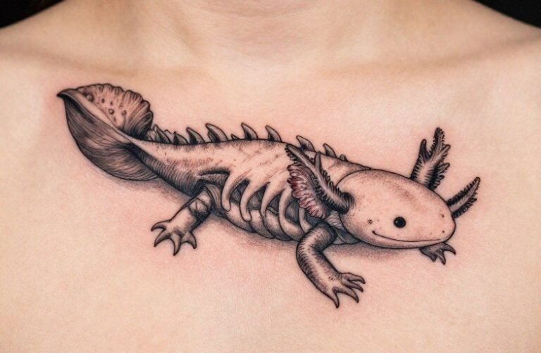 Axolotl Tattoo Meaning: Regeneration, Resilience & Rarity