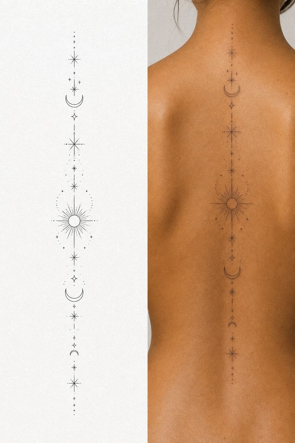 Can tiny stars stay clean down the spine?