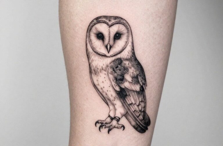 Barn Owl Tattoo Meaning: Mystery, Wisdom & Silent Flight
