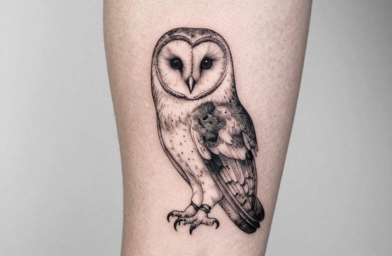 Barn Owl Tattoo Meaning: Mystery, Wisdom Silent Flight