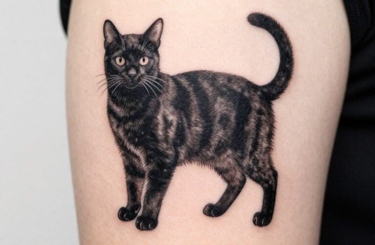 Black Cat Tattoo Meaning: Luck, Mystery & Protection