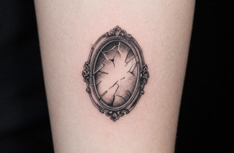 Broken Mirror Tattoo Meaning: Symbolism, Styles Placement