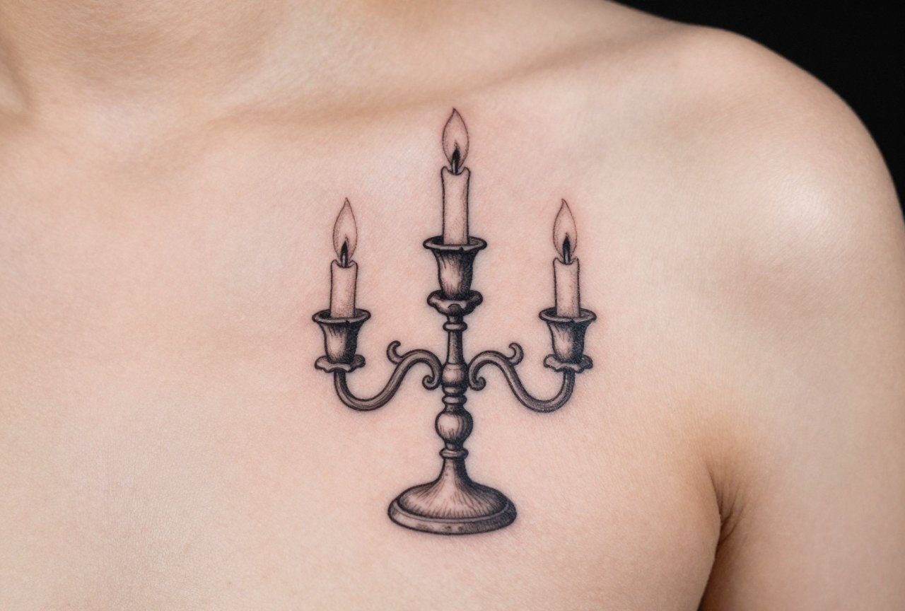 Candlestick Tattoo Meaning: Light, Memory & Time