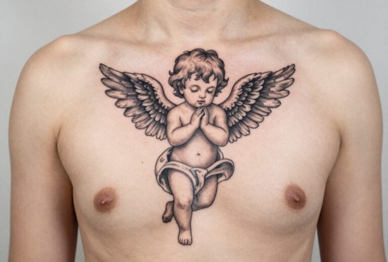 Cherubim Tattoo Meaning: Angels, Symbolism & Style