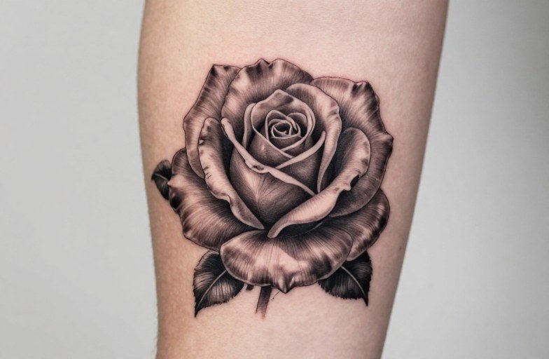 Clock with Roses Tattoo Meaning: Time, Love & Mortality