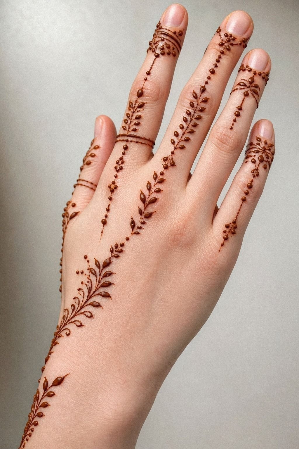 Minimal Modern Henna Finger Trails