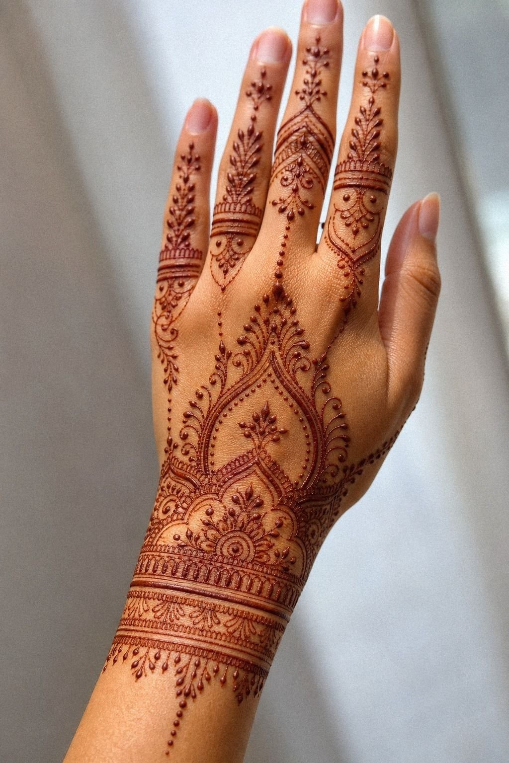 Aesthetic Modern Henna Back Hand Pattern