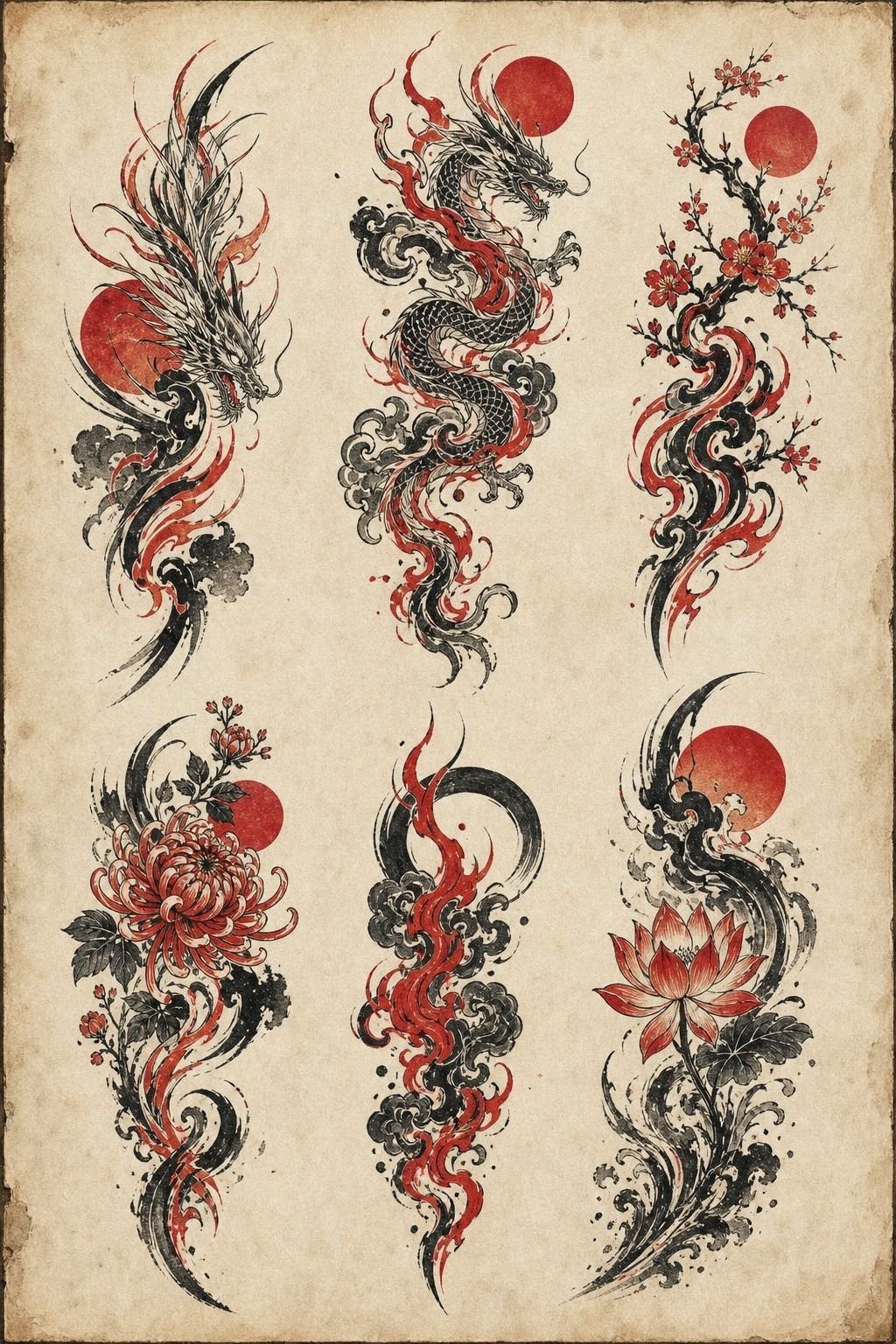 Red Ink Chinese Calligraphy Rib Tattoo