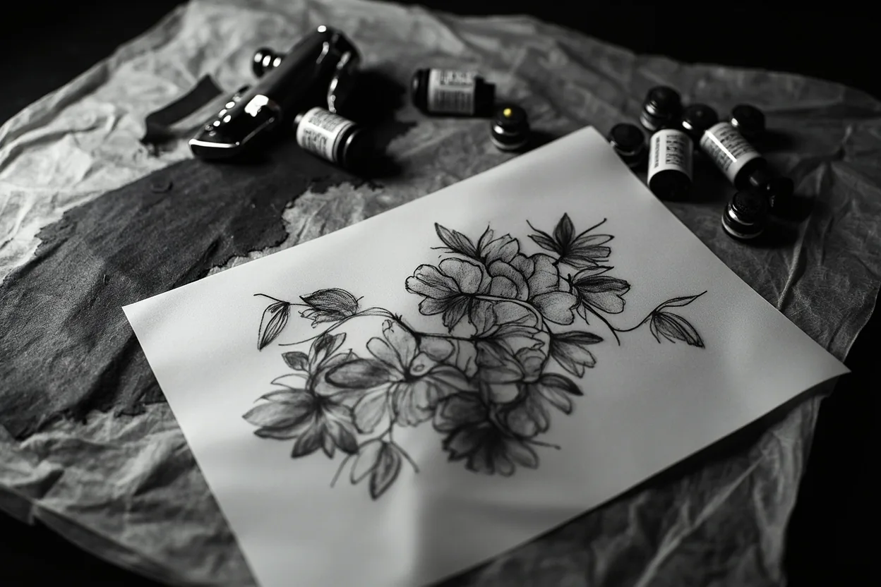 Cover up tattoo design planning