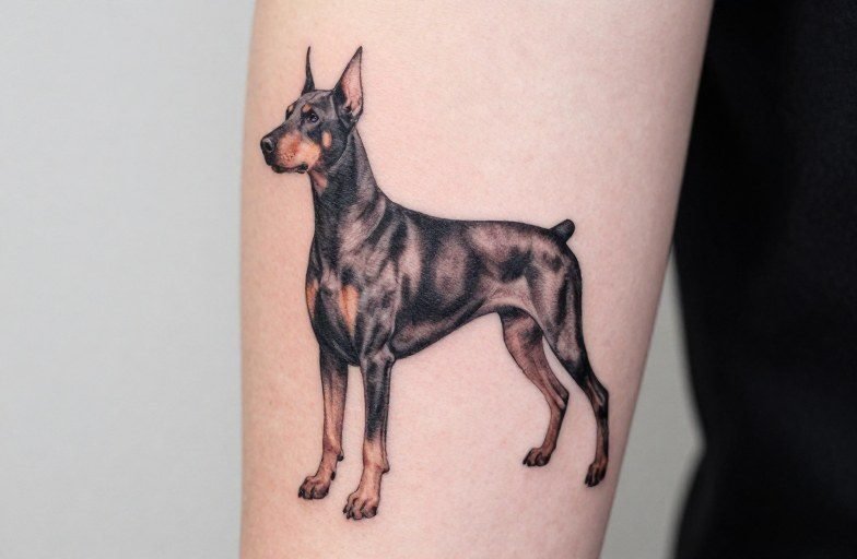 Doberman Tattoo Meaning: Loyalty, Protection Power