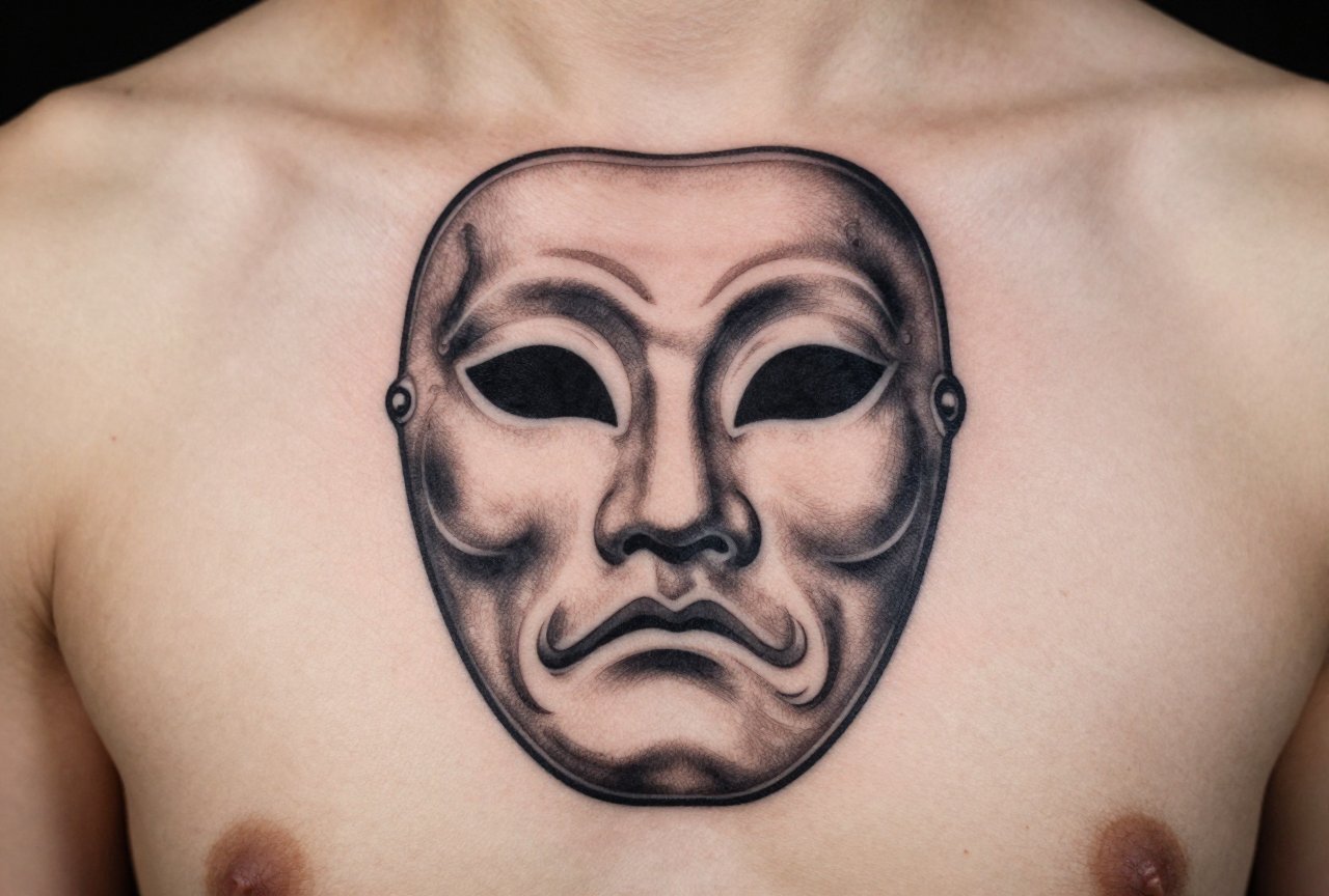 Drama Mask Tattoo Meaning: Comedy, Tragedy & Life's Duality
