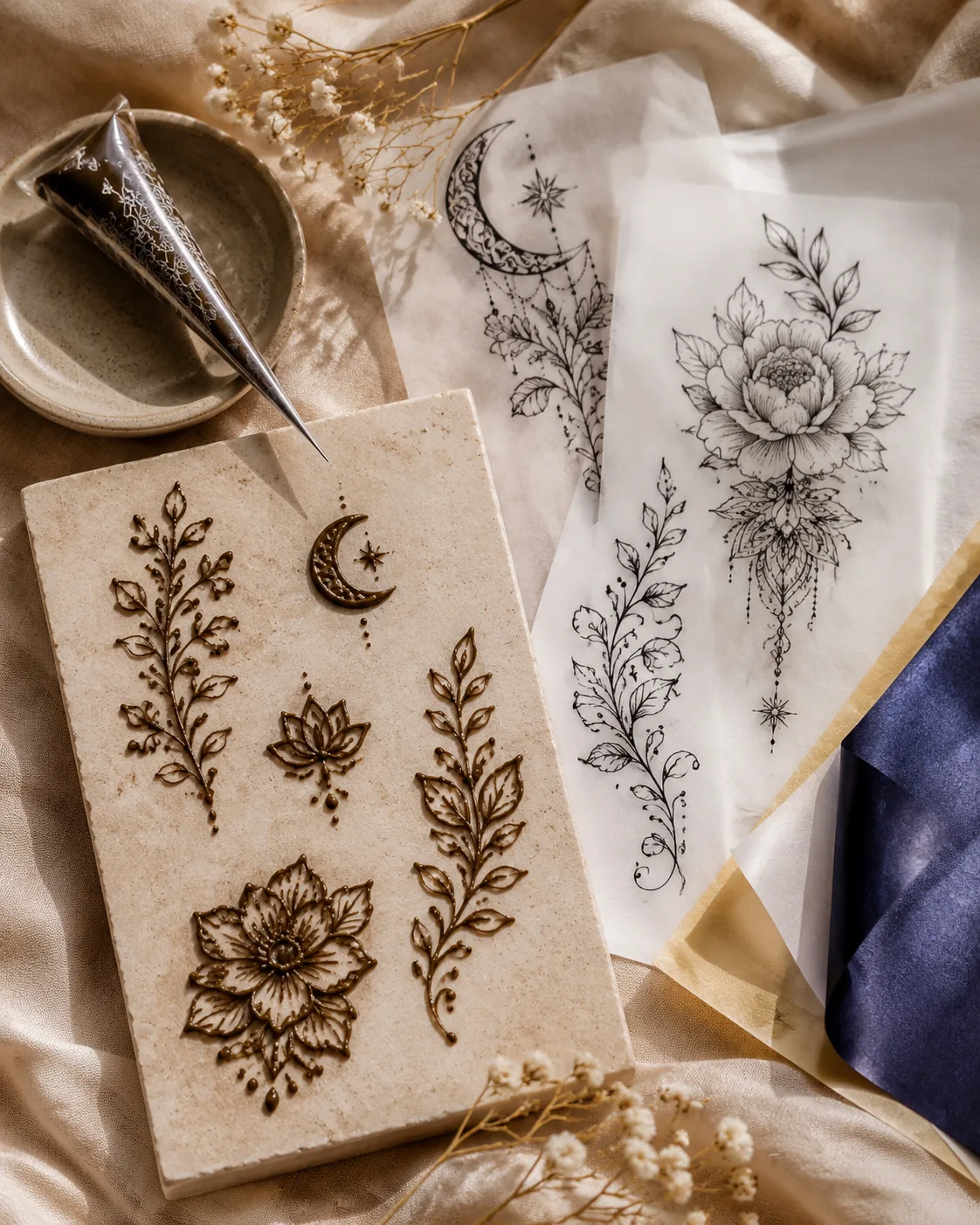 Temporary henna ideas before permanent tattoo planning