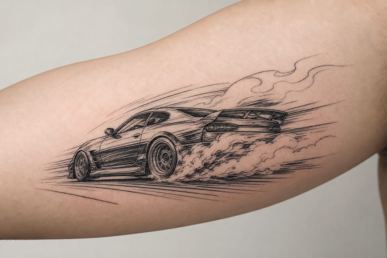 Fast and Furious Tattoo Ideas for Speed Lovers