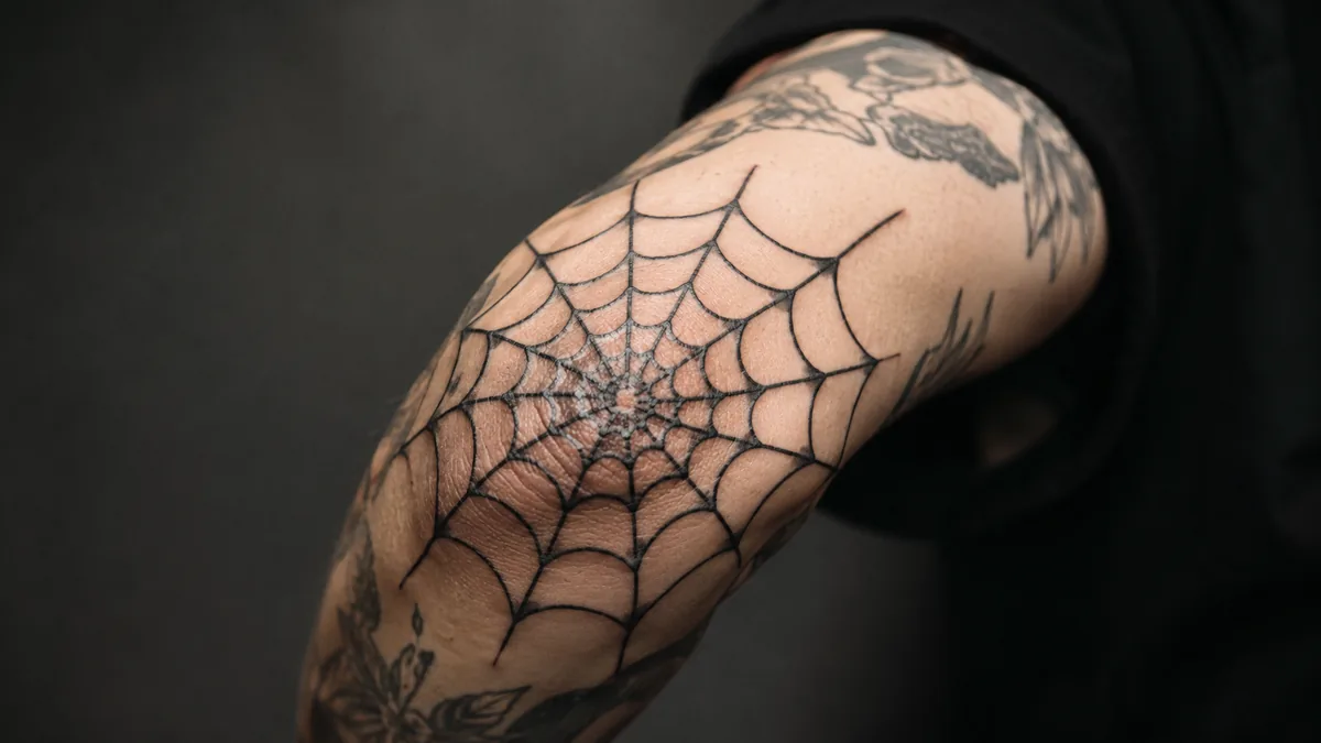 Cobweb Elbow Tattoo tattoo
