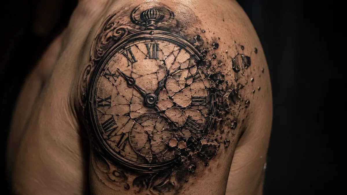Broken Clock Tattoo tattoo