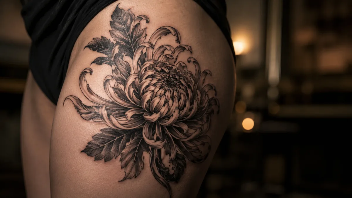 Chrysanthemum Flower Tattoo tattoo