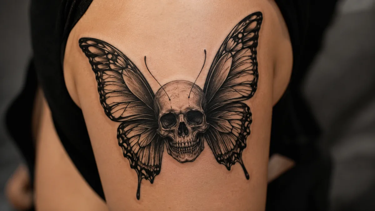 Butterfly Skull Tattoo tattoo