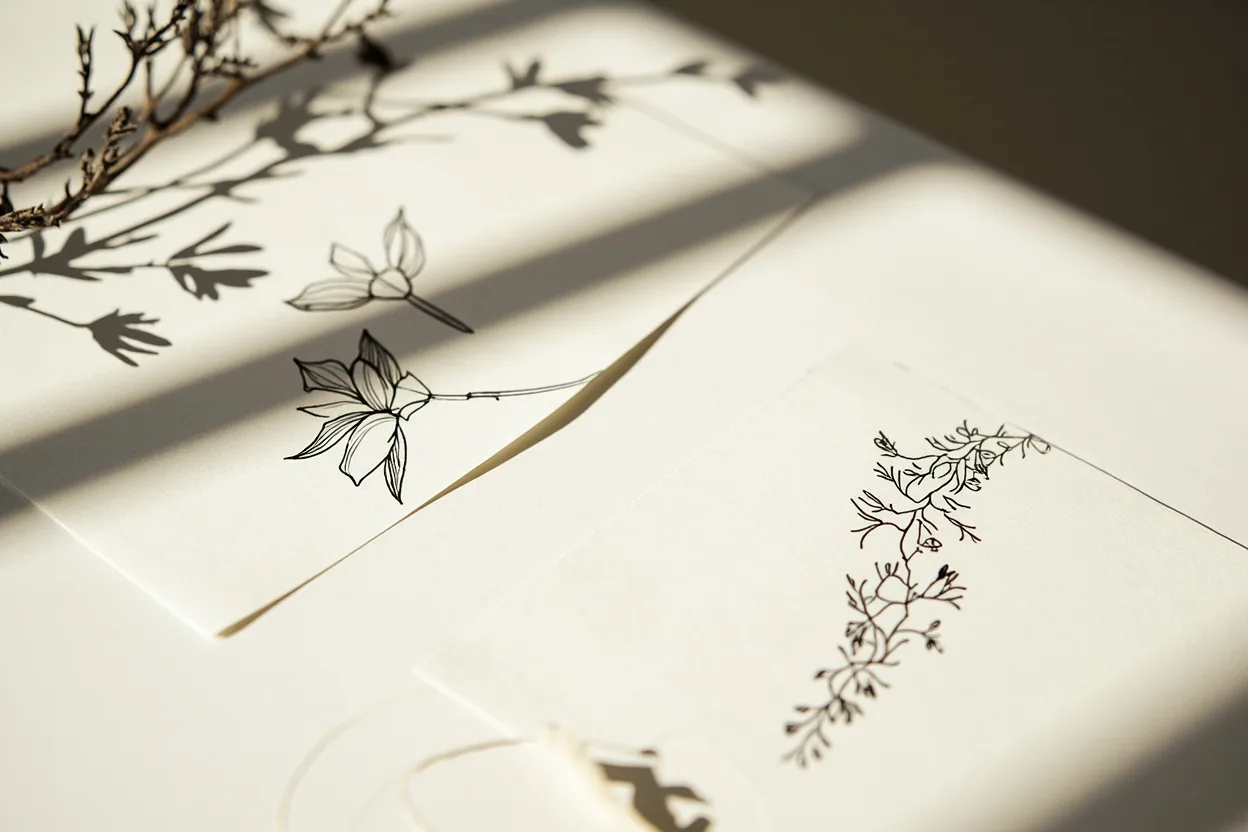 Feminine tattoo references with florals and ornaments