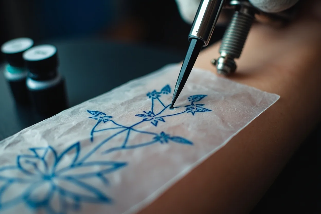 Forearm tattoo sketches and placement tools