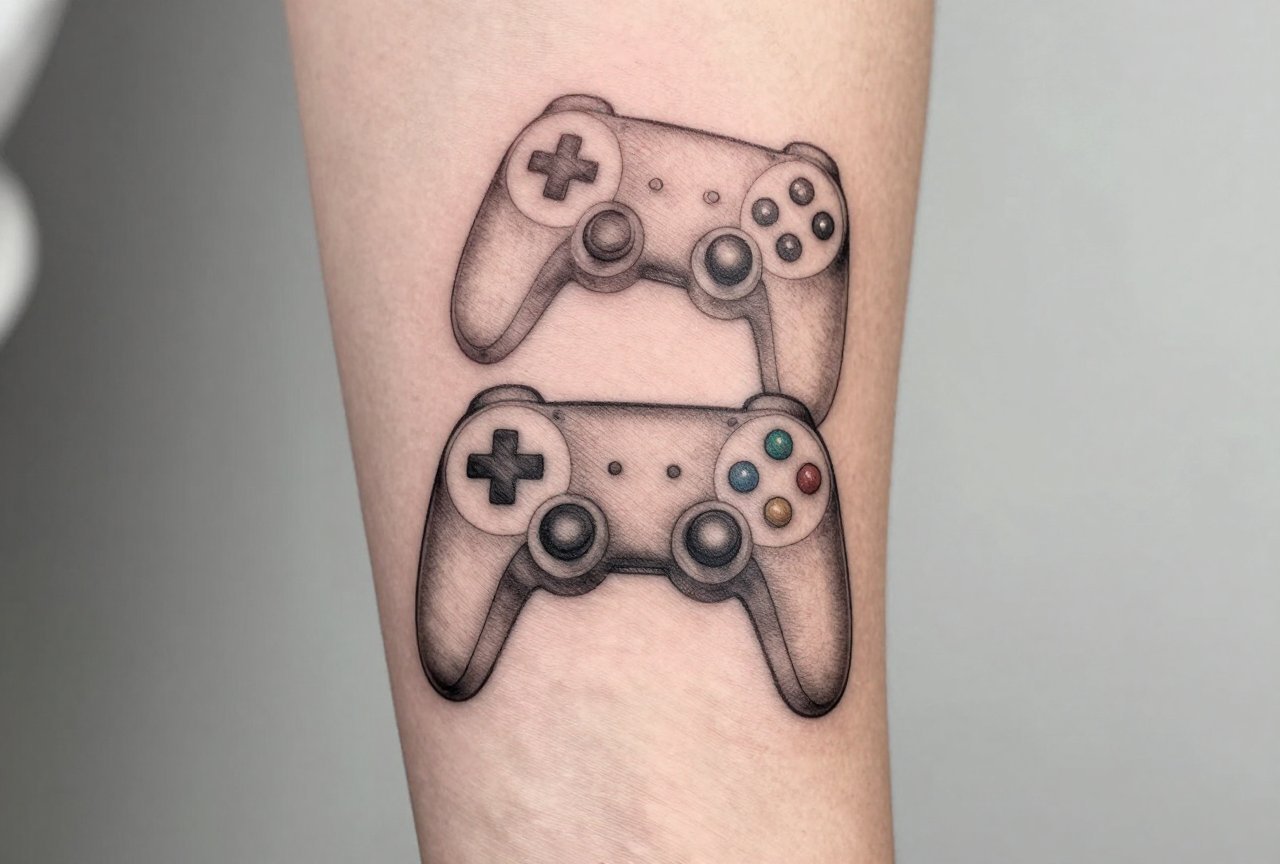Gaming Tattoo Ideas for Dedicated Players