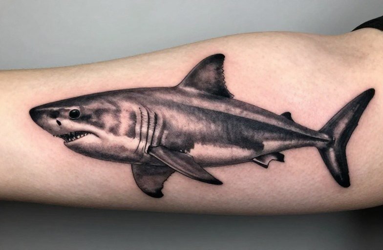Great White Shark Tattoo Meaning: Power, Fear, and Respect