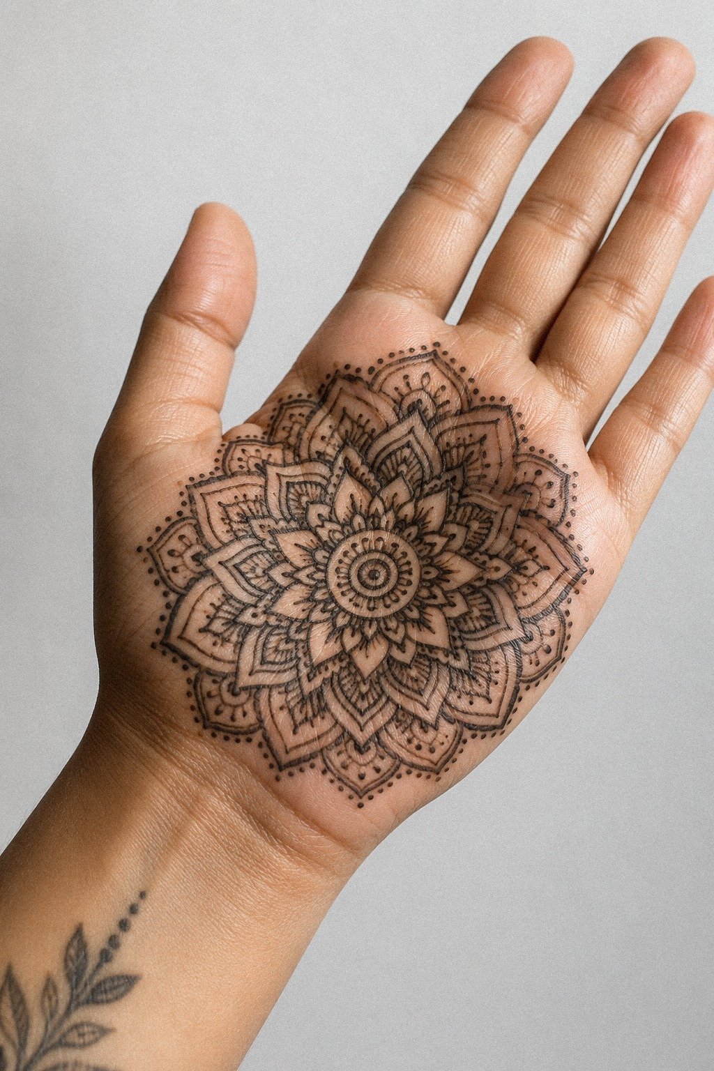 Simple Palm Mandala Henna Design