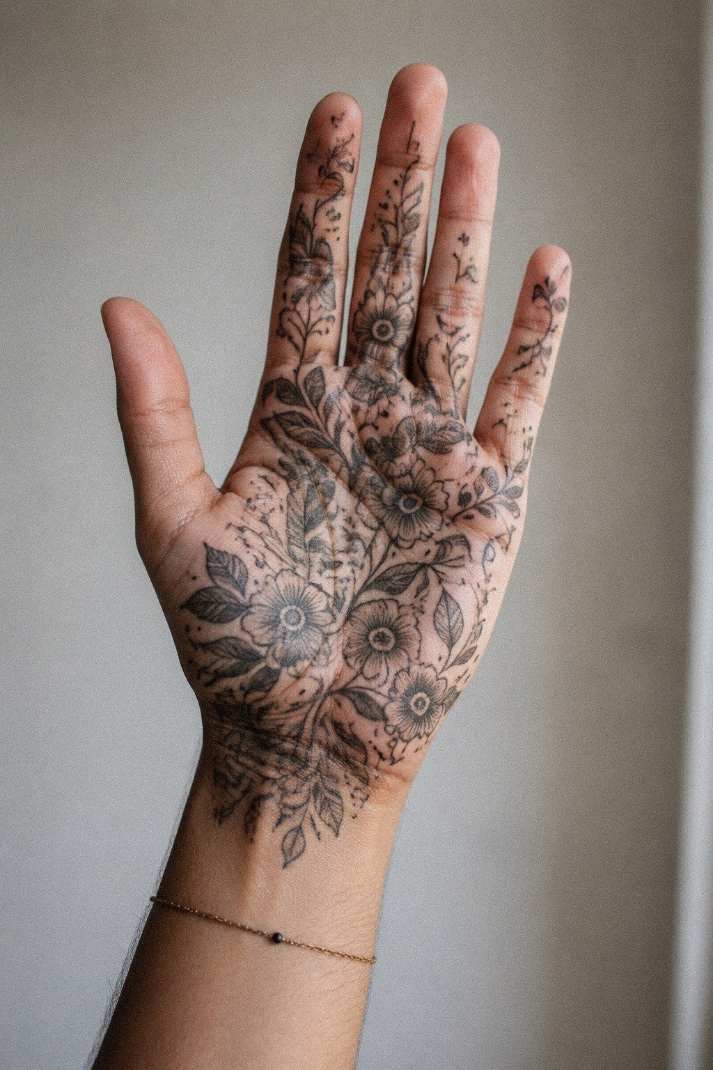 Full Palm Floral Mehndi Design