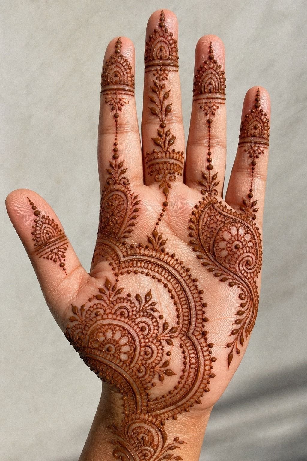 I Added Fine Lines Toward Each Finger