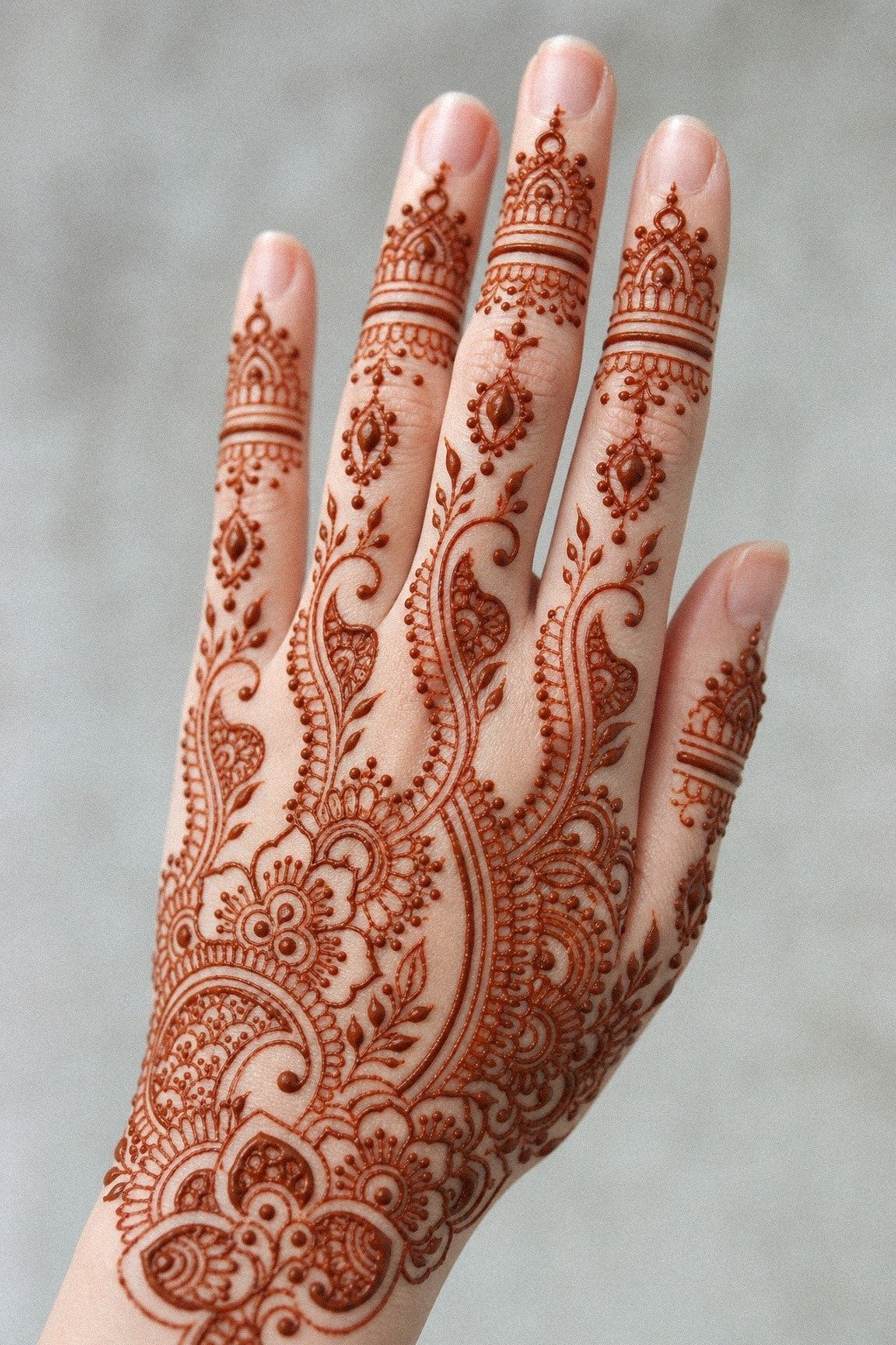 Draw Fine Lines Across Each Finger