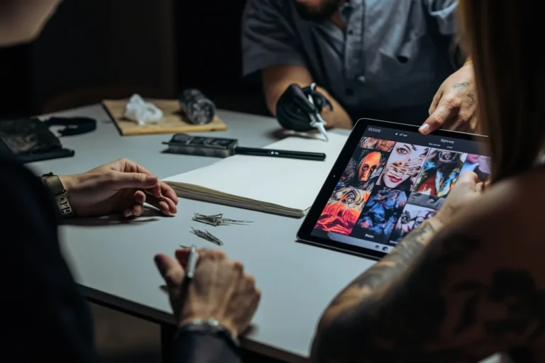 Tattoo portfolio review before booking