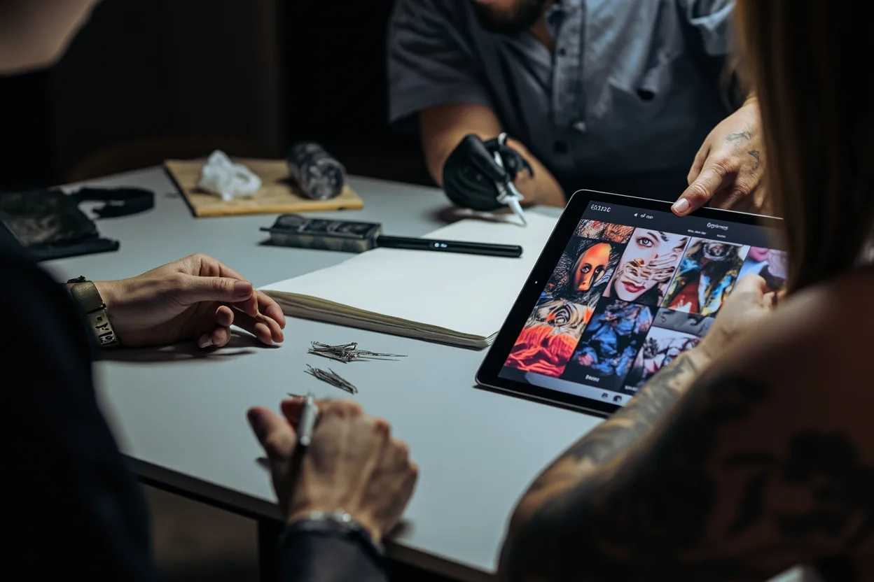Tattoo portfolio review before booking