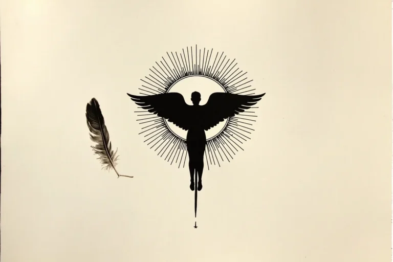 Icarus tattoo meaning wings sun and falling figure stencil