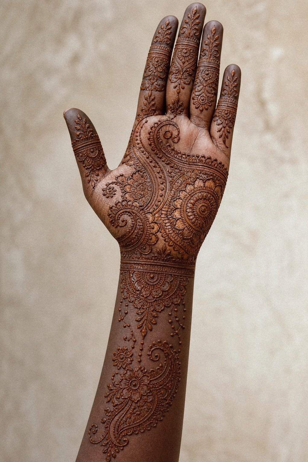 What Keeps a Clean Bridal Palm Mehndi Layout From Looking Busy?