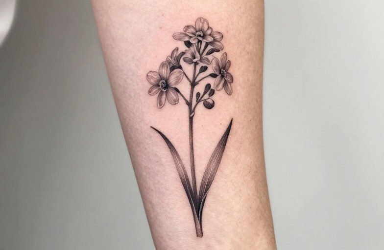 Larkspur Tattoo Meaning: July Birth Flower Symbolism