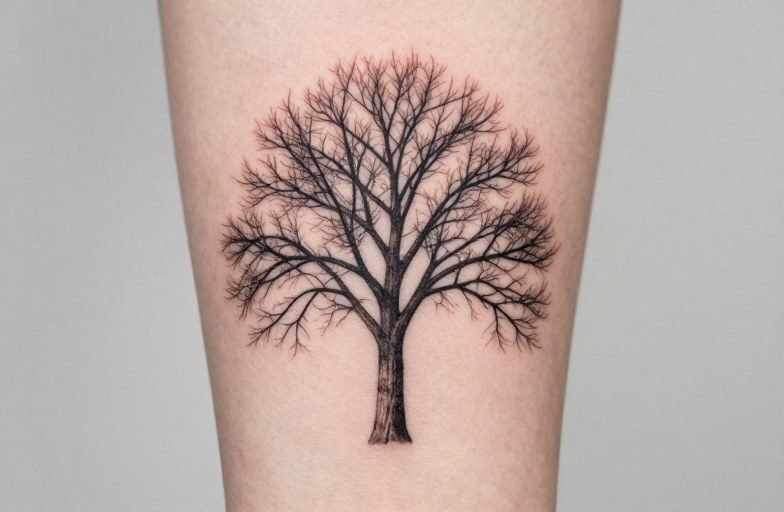 Leafless Tree Tattoo Meaning: Bare Branches, Deep Roots