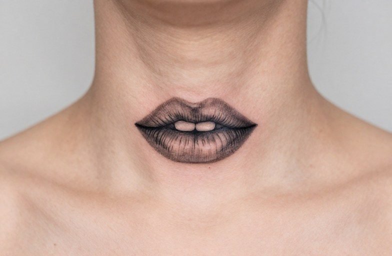 Lips Tattooed on Neck Meaning: Symbolism, Styles Placement